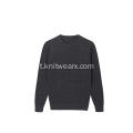 Pullover slim fit elasticizzato a punto ottomano lavorato a maglia da uomo